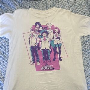 Kids White Anime Graphic T-Shirt